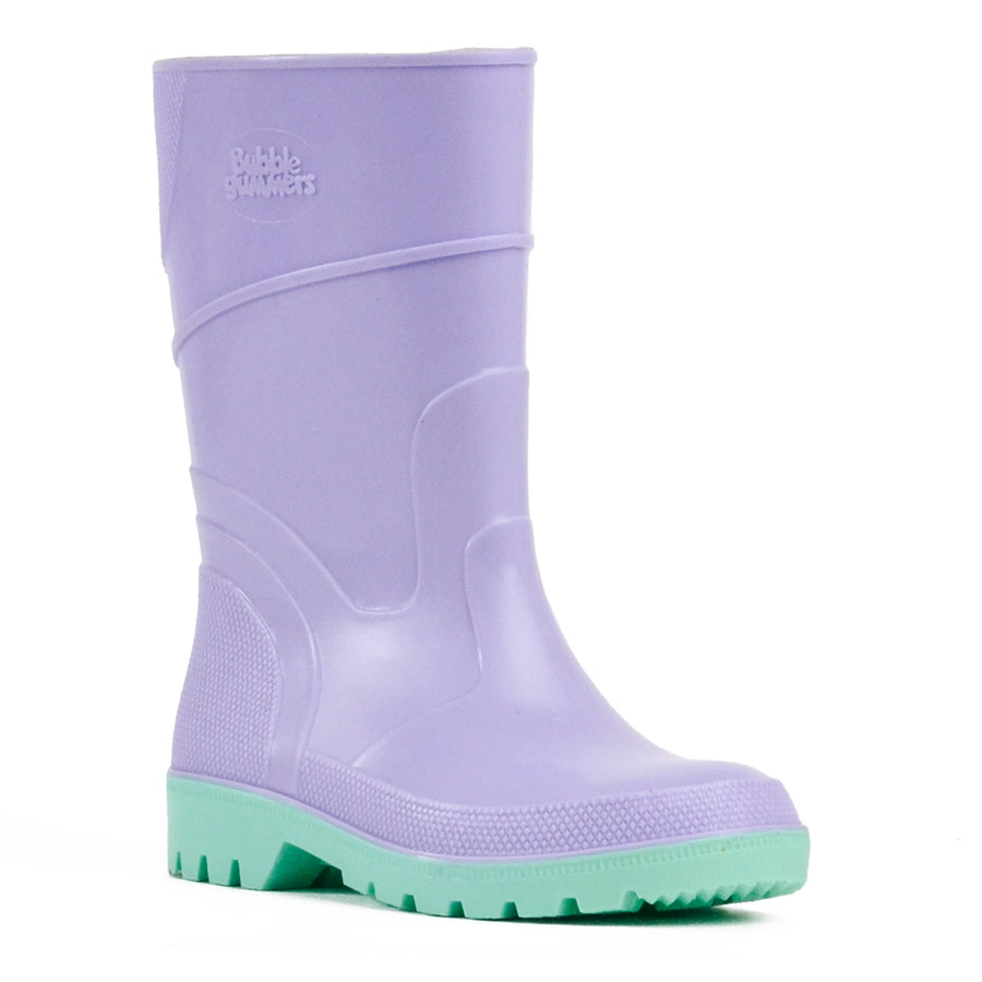 Bata Kids Purple and Green PVC Gumboots UK Size 1 Waterproof