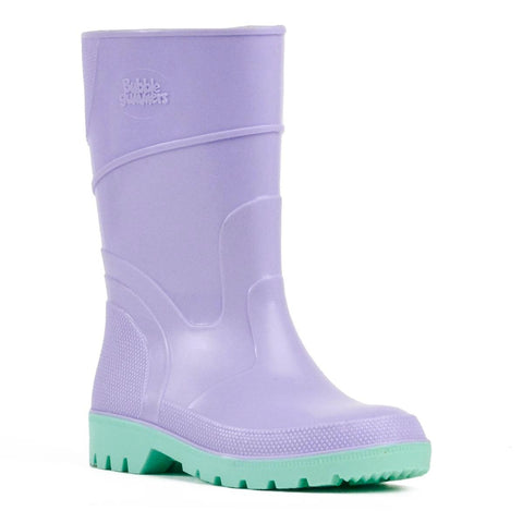 Bata Kids Gumboots Size 1 - Lightweight Waterproof - Purple Green - SuperSaverAU - view 1
