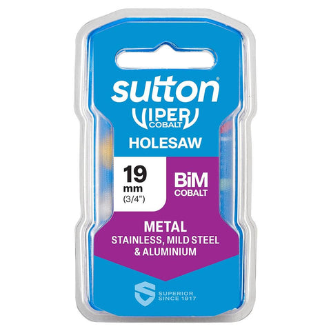 Sutton Tools 19mm Viper Cobalt Bi Metal Holesaw - Durable Cutting Tool - SuperSaverAU - view 1