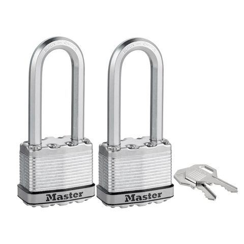 Master Lock Magnum Padlock 50mm with 64mm Extra Long Shackle - 2 Pack - SuperSaverAU - view 1