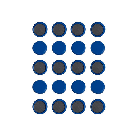 Everhang Blue Disc Magnet 25mm Ceramic 20 Pack Ideal For Whiteboards - SuperSaverAU - view 1