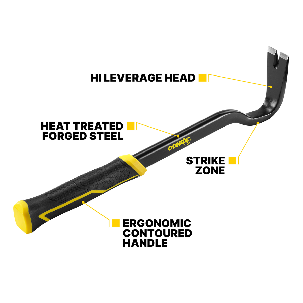 Kango 410mm One Handed Wrecking Bar - Heat Treated Steel - High Leverage - SuperSaverAU - view 2