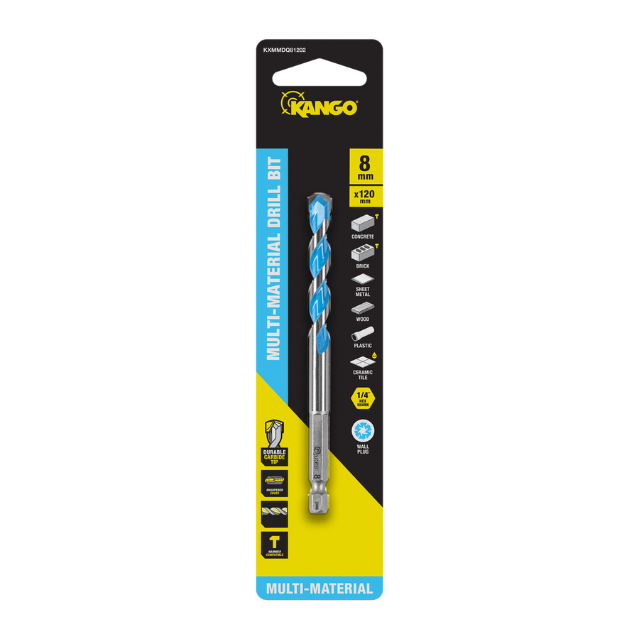 Kango Multi Material Drill Bit 8mm x 120mm - Durable Carbide Tip - Precision Start - SuperSaverAU - view 1