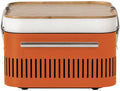 Everdure by Heston Blumenthal Cube Portable Charcoal BBQ - Porcelain Enamel Firebox - Orange - HBCUBEO