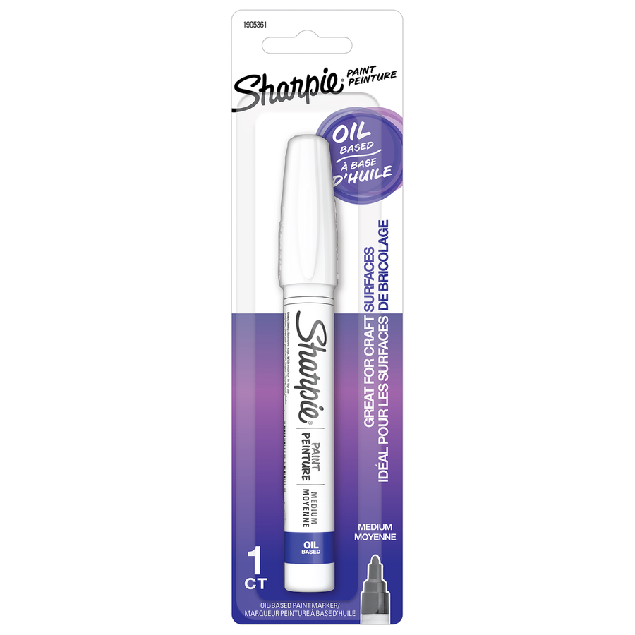 Sharpie Medium White Paint Marker - 54mm x 193mm - Quick-Drying Oil-Based Ink - SuperSaverAU - view 1