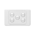 DETA Five Gang Switch - 5 Gang - Polycarbonate - Multiple Switching Options - SuperSaverAU - view 1