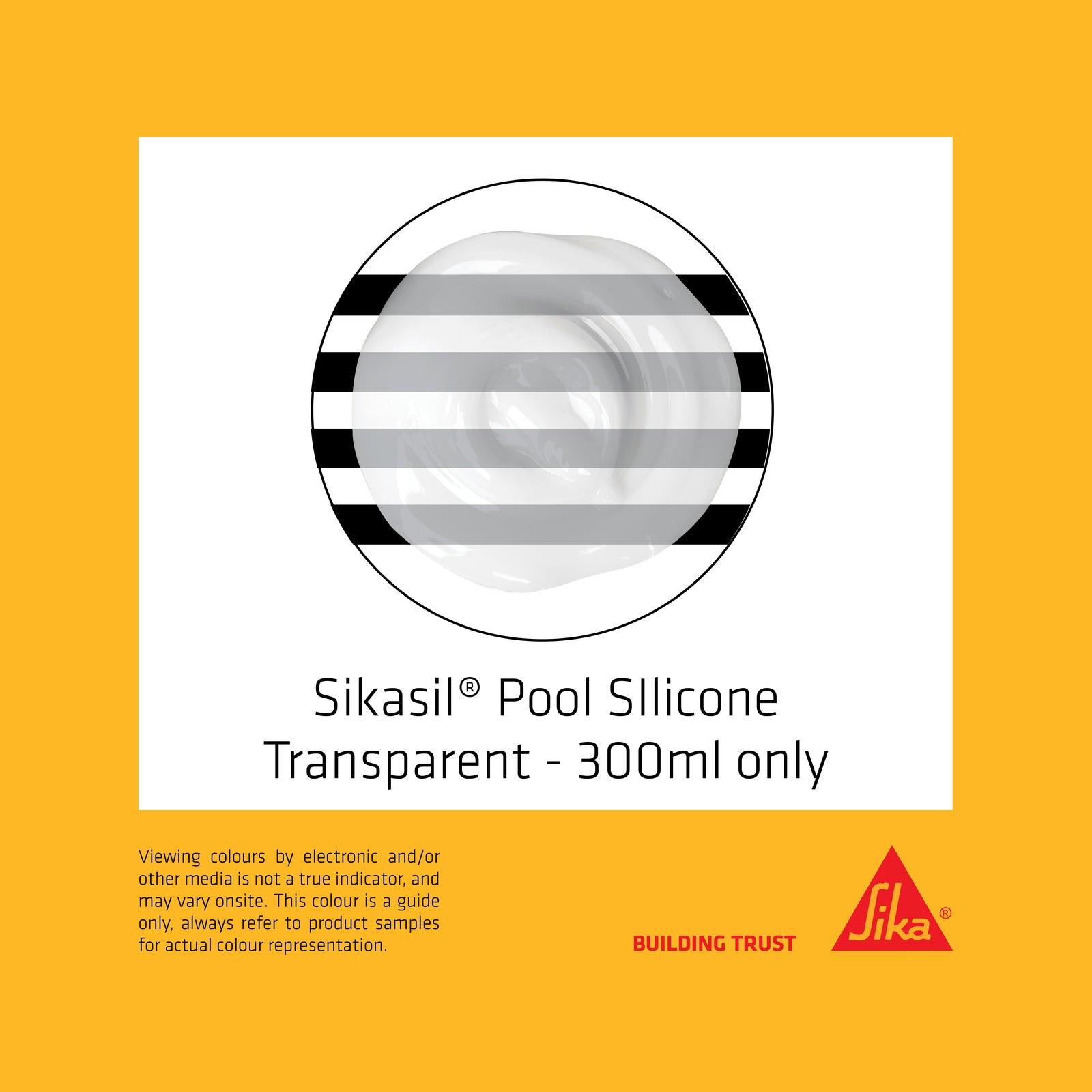 Sika SikaSil Pool Silicone Sealant Transparent 300ml