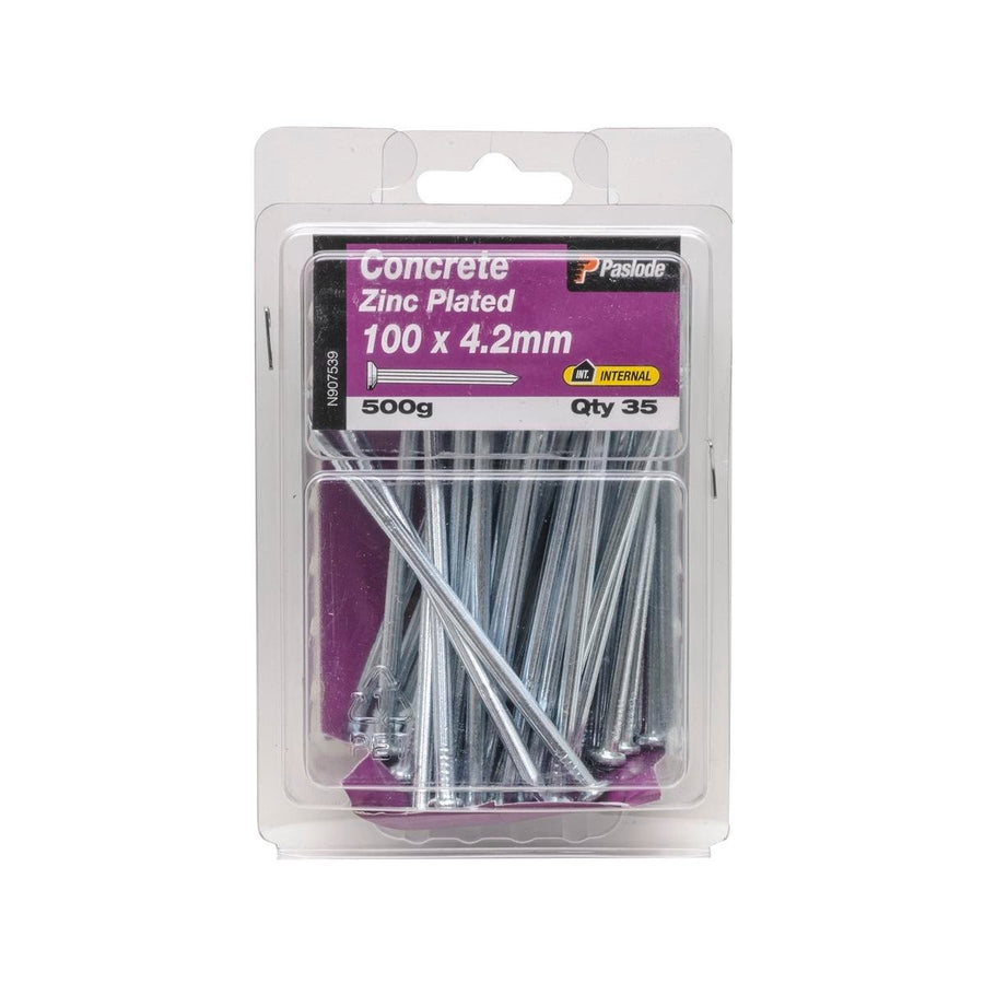Paslode Concrete Nails 100mm x 4.2mm Zinc Plated Steel 35 Pack - SuperSaverAU - view 1