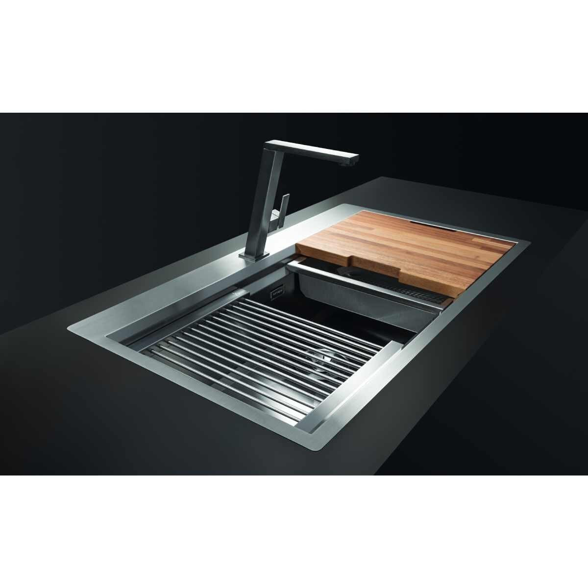 Artinox Layer BRP 81 Workstation Sink - 860mm Wide, AISI 304 Stainless Steel, Overflow - BRP81