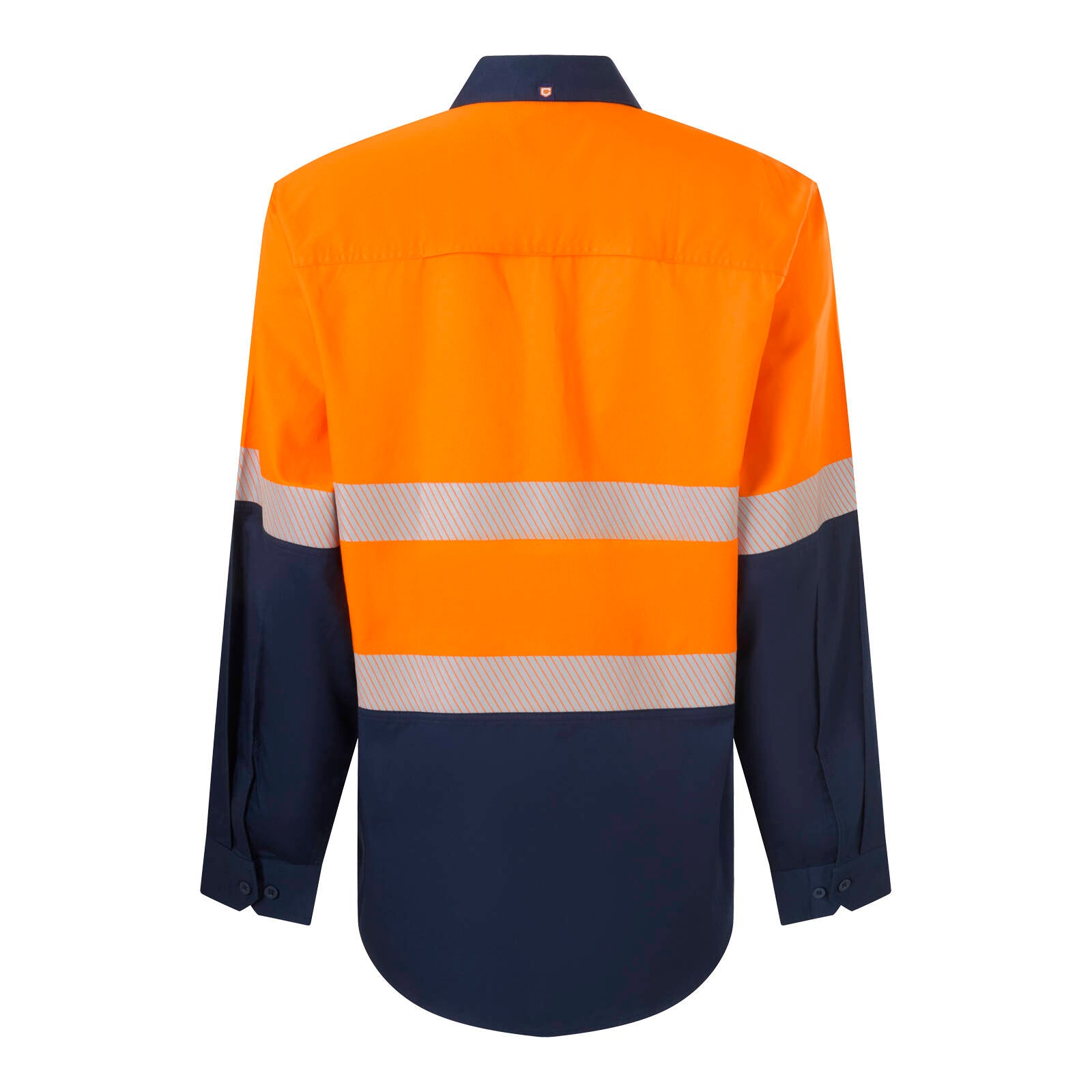 Citeco Hi Vis Taped Long Sleeve Shirt Orange/Navy Size 2XL - 100% Cotton