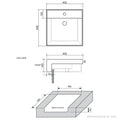 Seima Kyra Semi Recessed Basin - White Finish, 1 Taphole, With Overflow - SBC-215