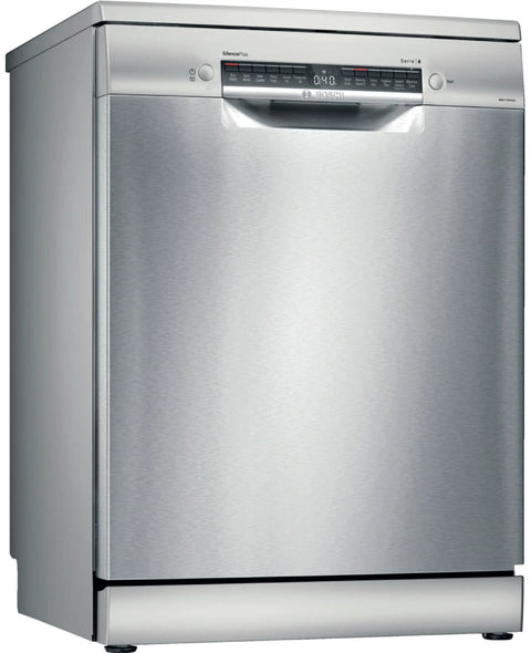 Bosch Series 6 60cm Freestanding Dishwasher - 14 Place Settings, Stainless Steel, Home Connect - SMS6HAI02A