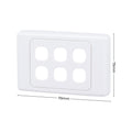 DETA 6 Aperture Grid Plate, White Plastic, 75mm x 115mm, Indoor