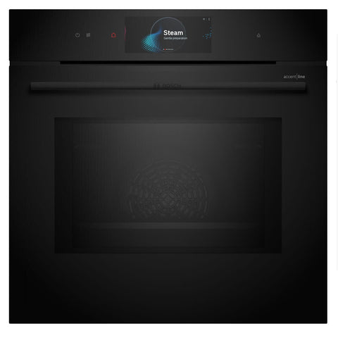 Bosch Series 8 Black Multifunction Oven with Microwave and Steam - 67L - Air Fry - HNG978QB1A