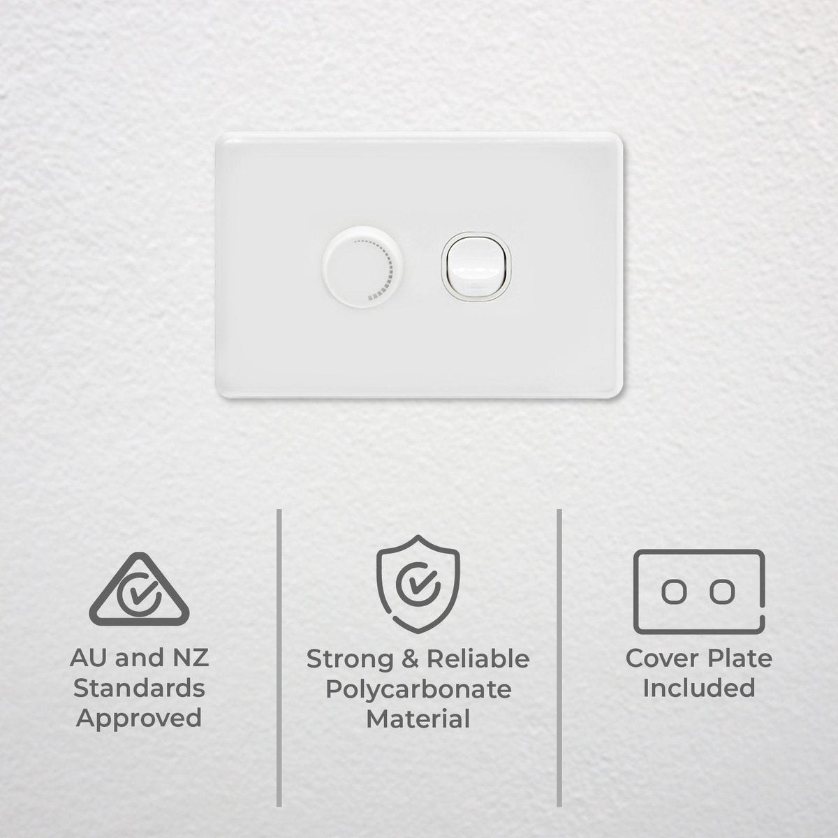 Deta Universal Dimmer - 200W - Polycarbonate - LED Compatible - SuperSaverAU - view 2