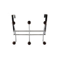 Adoored 6 Hook Satin Chrome Over The Door Hook Rack - Steel - Durable - SuperSaverAU - view 2