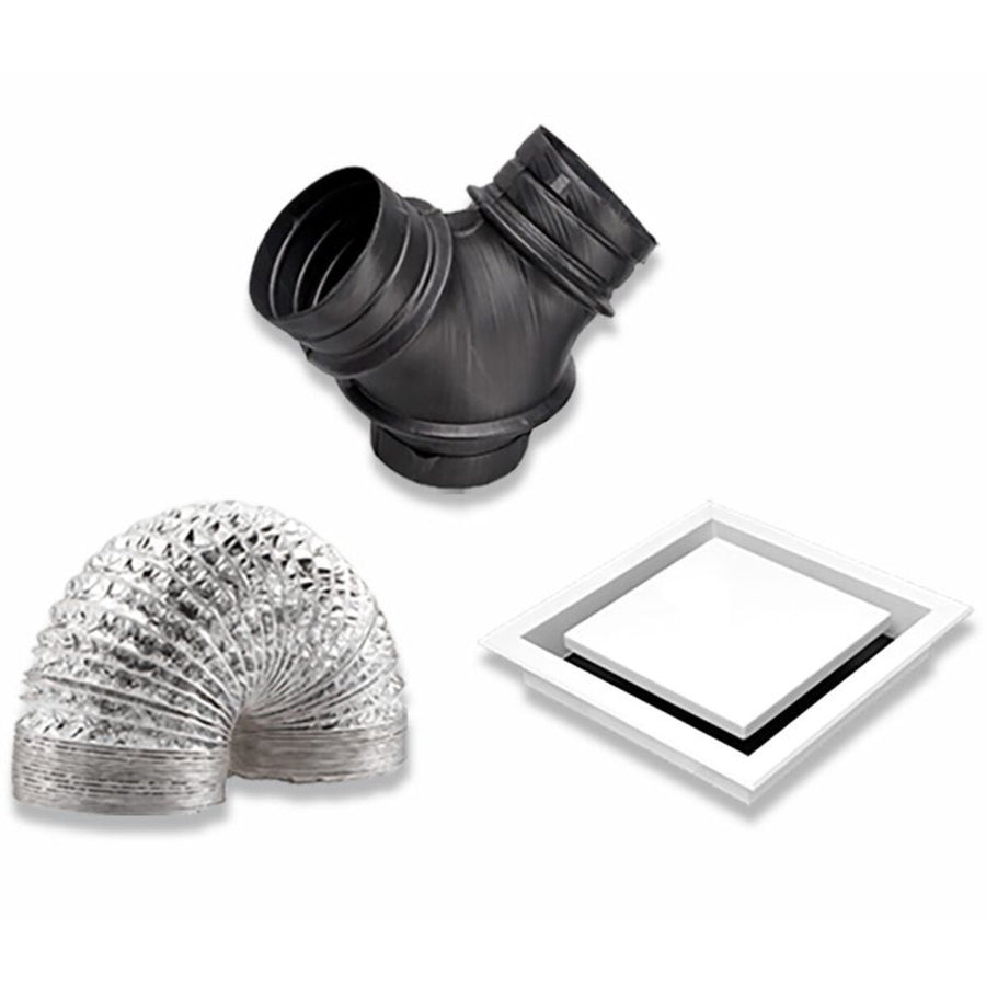 Schweigen Multi-Purpose Venting Kit for BRW650 Exhaust Fan - Y-Joint, 6m Ducting, Square Diffusers - DVK650