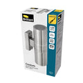 Brilliant Coolum Up Down Exterior Wall Light Stainless Steel LED GU10 Weather Resistant