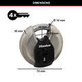 Master Lock 70mm Excell Disc Padlock Stainless Steel Shrouded Shackle