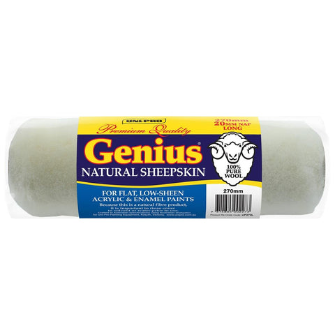 Uni Pro Genius Sheepskin Roller Cover 270mm 20mm Nap Superior Paint Pick Up - SuperSaverAU - view 1