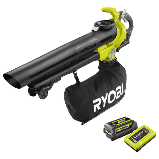 Ryobi Blower Vacuum - 36V - Brushless - Cordless with 4.0Ah Battery