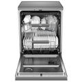 Haier 60cm Freestanding Dishwasher with Steam - 15 Place Settings - Satina - Auto Door Opening - HDW15F3S1