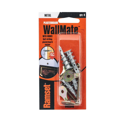 Ramset Wallmate Anchor - 13mm x 42mm - Zinc Alloy - Self-Drilling - 4 Pack - SuperSaverAU - view 1