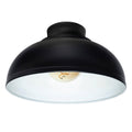 Brilliant 28cm Matt Black Foundry DIY Batten Fix Light Shade - SuperSaverAU - view 1