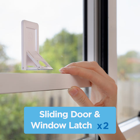 Perma Child Safety Self-Adhesive Sliding Door & Window Lock - 2 Pack