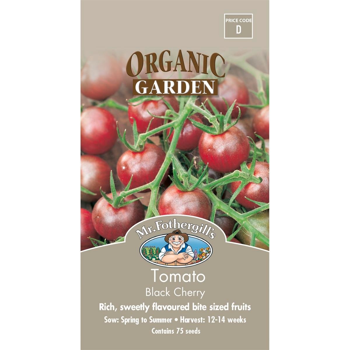 Mr Fothergill S Tomato Black Cherry Seeds - 75mm - Seeds - Sweet Flavor - SuperSaverAU - view 1