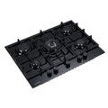 Brohn 70cm Natural Gas Cooktop - Black Tempered Glass, Five Burners, Triple Crown Wok Burner - BRG7000BLK