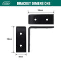 Carinya 100 x 100 x 40 x 6mm Black Stainless Steel Heavy Duty Angle Bracket 300kg