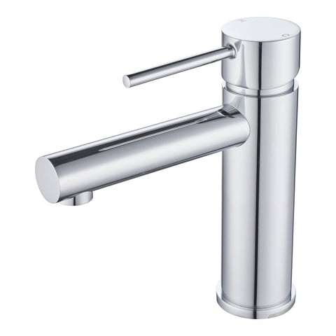 Mondella Resonance 35mm Chrome Pin Lever Basin Mixer, 7.5L/min 4 Star WELS Grade 304 Stainless Steel