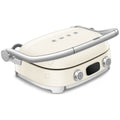 Smeg 50s Style Countertop Multifunctional Grill - Cream, 2000W, Ceramic Plates, Drip Tray - MGF01CRAU