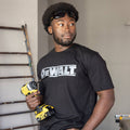 DEWALT Oxide Black Crew Neck Shirt L - 50+ UPF Sun Protection - Durable Cotton Blend - SuperSaverAU - view 2