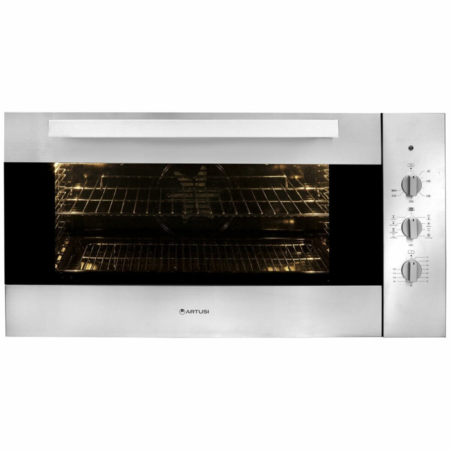 Artusi 90cm Electric Built-In Oven - 98L, Stainless Steel, 9 Functions, Telescopic Runners - CAO900X1