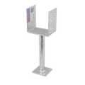 Pryda Full Stirrup Post Anchor - 200x100mm - M10 - Hot Dip Galvanised - Termite Protection - SuperSaverAU - view 1