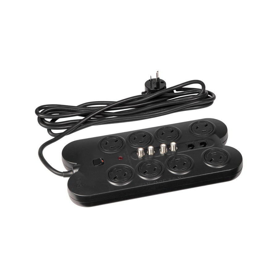 Hpm Surge Protected Powerboard - 8 Outlet - 3m Lead - Overload Safe - SuperSaverAU - view 1