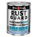 White Knight Rust Guard Blue Gloss Hammered Finish Metal Paint 1L