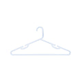 Practa White Heavy Duty Plastic Tube Clothes Hangers - 15 Pack