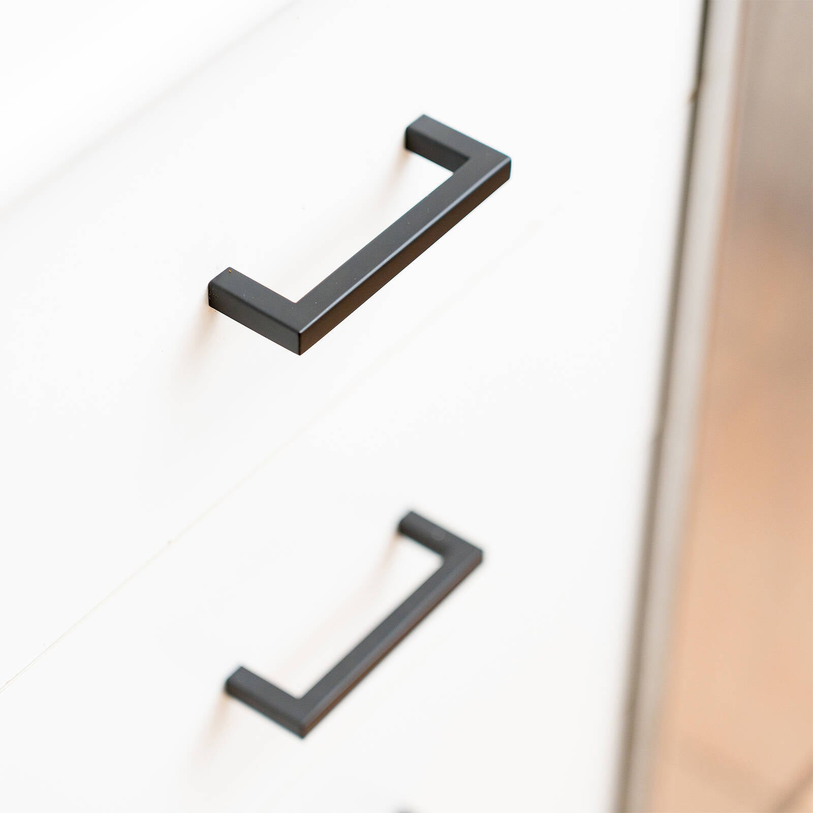 Taskmaster 96mm Matte Black Hollow Square Steel Cabinet Handle