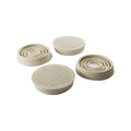 Surface Gard 37mm White Round Rubber Base Castor Cups - 4 Pack
