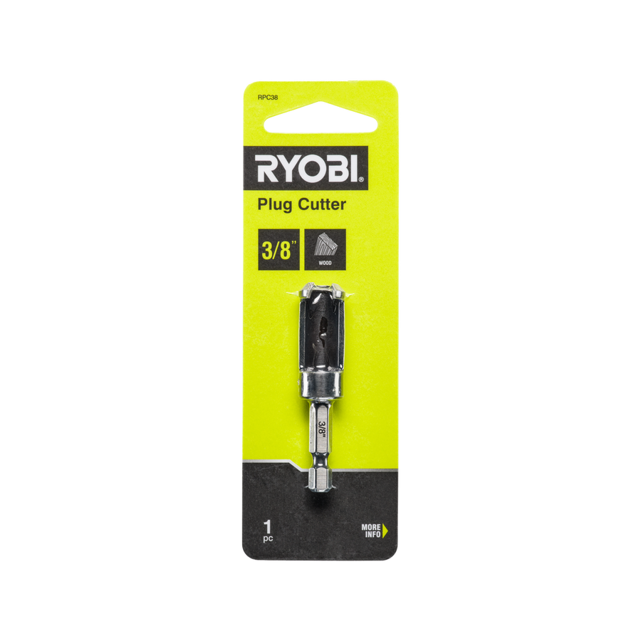 Ryobi Plug Cutter - ⅜” Steel - Black - Precise Cuts for Woodworking - SuperSaverAU - view 1
