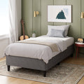 Zinus Keenan Single Ensemble Bed Base in Dark Grey - Steel Frame, 150kg Capacity - AU-BSLB-DG-S