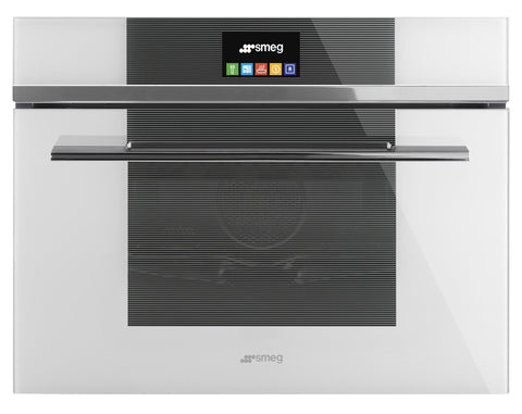 Smeg 45cm Linea Aesthetic Combi-Steam Oven - 41L Net, White, Soft-Close Door, Vapour Clean - SFA4104VCB