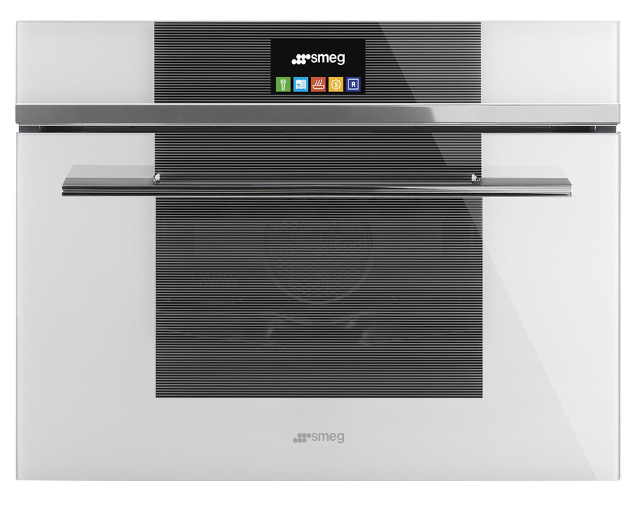 Smeg 45cm Linea Aesthetic Combi-Steam Oven - 41L Net, White, Soft-Close Door, Vapour Clean - SFA4104VCB