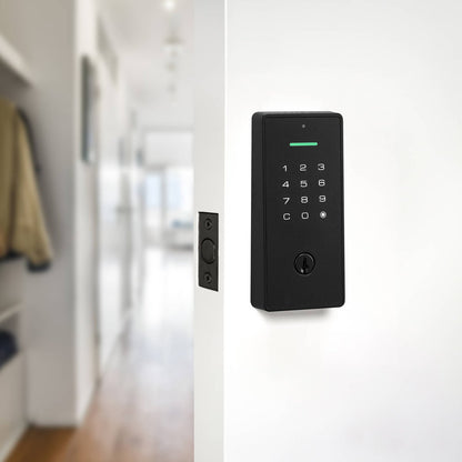 Lockwood Secure Touch Keyed Digital Deadbolt - 68mm x 147.7mm - Black Matt - Keyless Entry, Auto-Locking