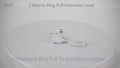 Arlec 2m White Ring Pull Extension Lead 10A 240V PVC Indoor