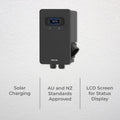 Deta 7kW 22kW Dual Phase Wall Mount EV Charger 5m Cable - Black - SuperSaverAU - view 3