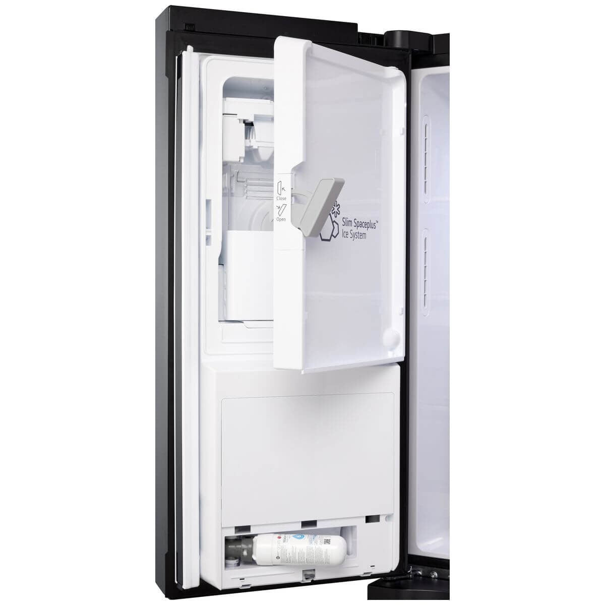 LG 506L French Door Fridge - Plumbed Ice and Water, Matte Black, 4.5 Star Energy - GF-L500MBL